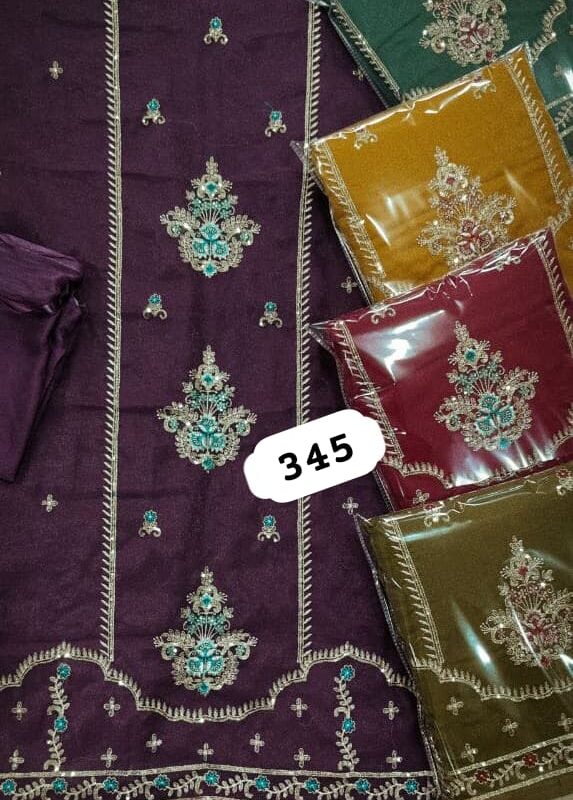 296947 SCAK Shimmer Top Nazneen Dupatta Unstitched Suits
