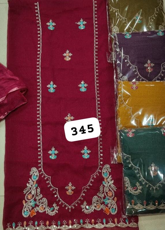 296949 SCAK Shimmer Top Nazneen Dupatta Unstitched Suits