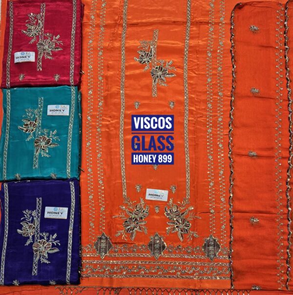 SCAK Glass Top Nazneen Dupatta Unstitched Suits