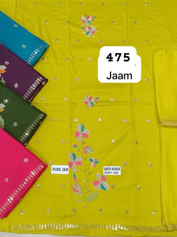 SCAK Jaam Top Nazneen Dupatta Unstitched Suits