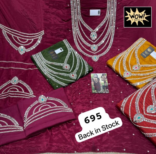 296965 Wow Silk Top Nazneen Dupatta Unstitched Suits