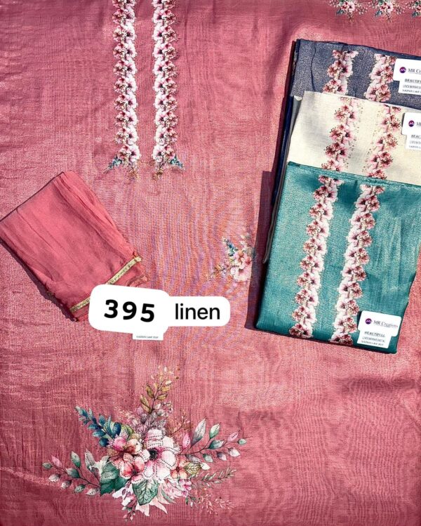 305675 SCAK Linen Top Nazneen Dupatta Unstitched Suits