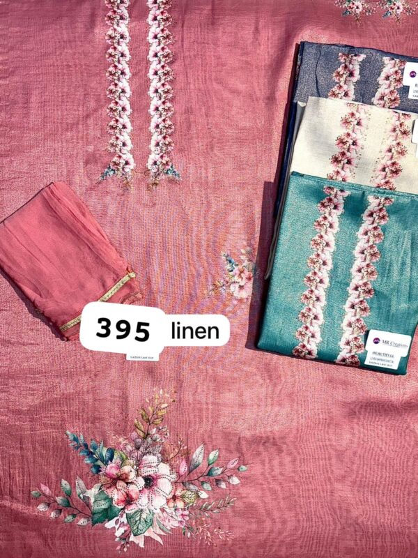 SCAK Linen Top Nazneen Dupatta Unstitched Suits