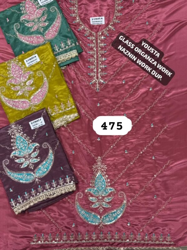 SCAK Glass Top Nazneen Dupatta Unstitched Suits