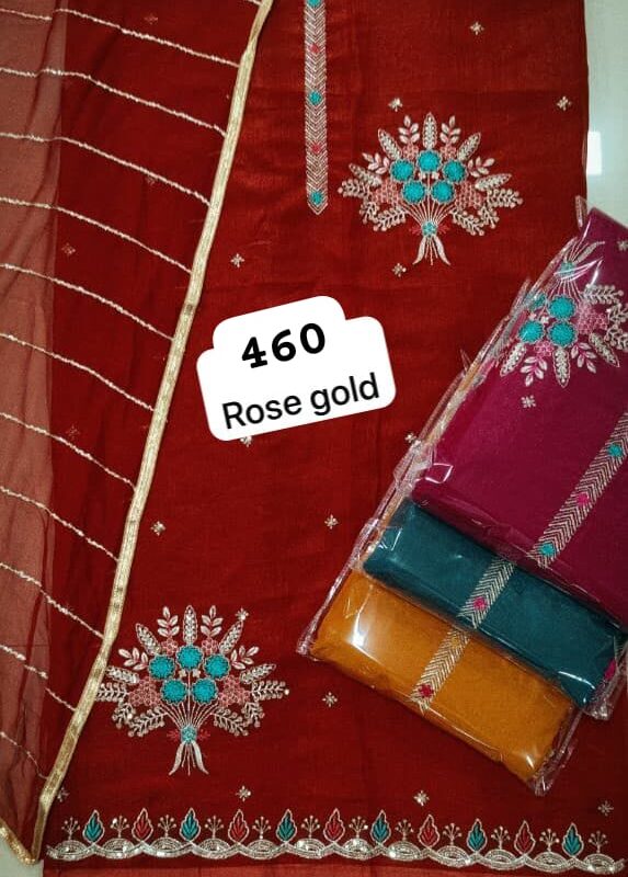 305702 SCAK Crunchy Top Nazneen Dupatta Unstitched Suits