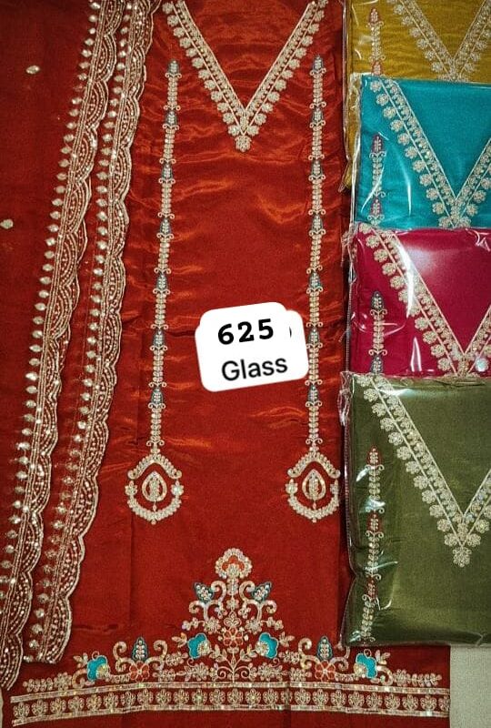 SCAK Glass Top Nazneen Dupatta Unstitched Suits