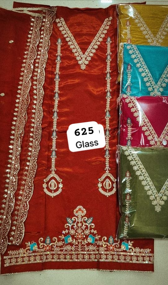 SCAK Glass Top Nazneen Dupatta Unstitched Suits