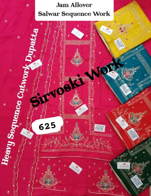 Swastik Jaam Top Nazneen Dupatta Unstitched Suits