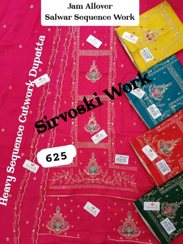 Swastik Jaam Top Nazneen Dupatta Unstitched Suits