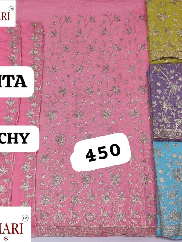 Manbhari Crunchy Top Nazneen Dupatta Unstitched Suits