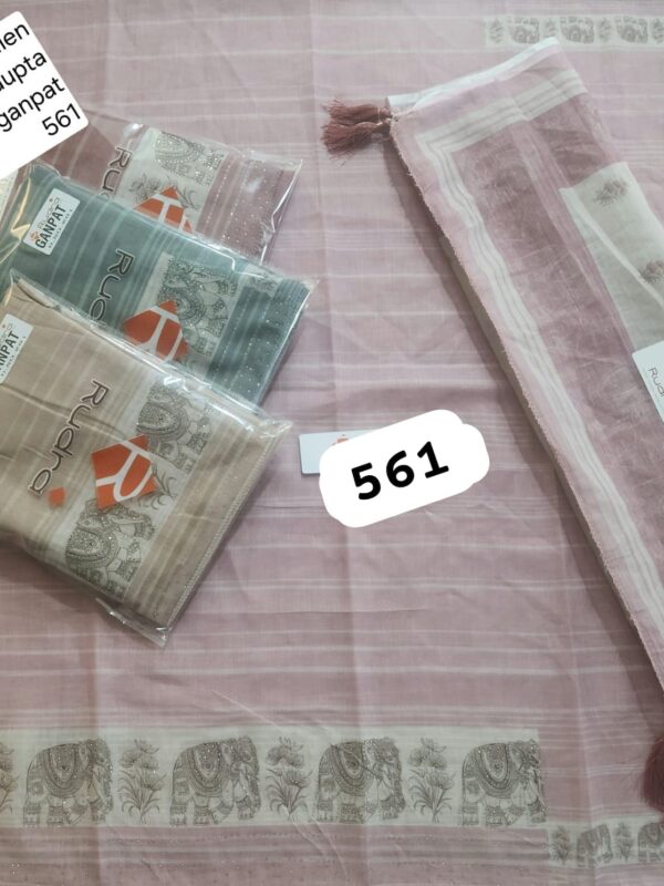 343805 Rudra Linen Top Linen Dupatta Unstitched Suits