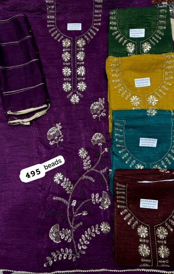 343815 SCAK Crunchy Top Nazneen Dupatta Unstitched Suits