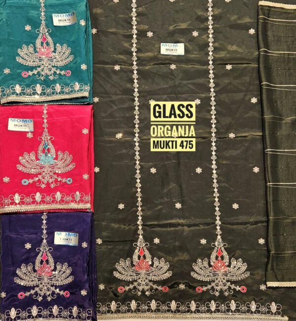 Raj Silk Mills Glass Top Nazneen Dupatta Unstitched Suits