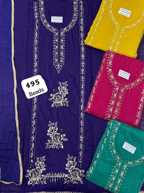 SCAK Crunchy Top Nazneen Dupatta Unstitched Suits