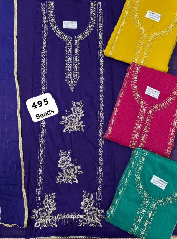 SCAK Crunchy Top Nazneen Dupatta Unstitched Suits