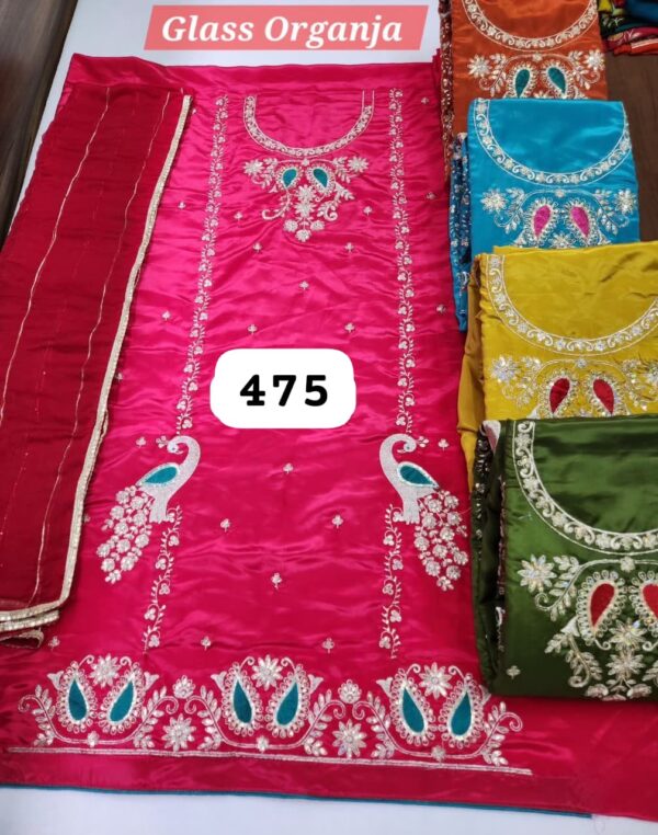 SCAK Glass Top Nazneen Dupatta Unstitched Suits