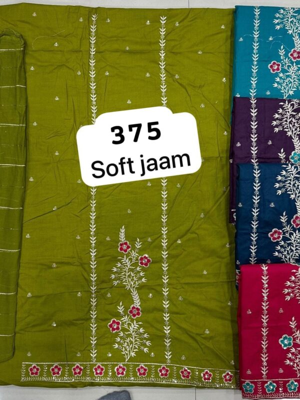343825 SCAK Soft Jaam Top Nazneen Dupatta Unstitched Suits