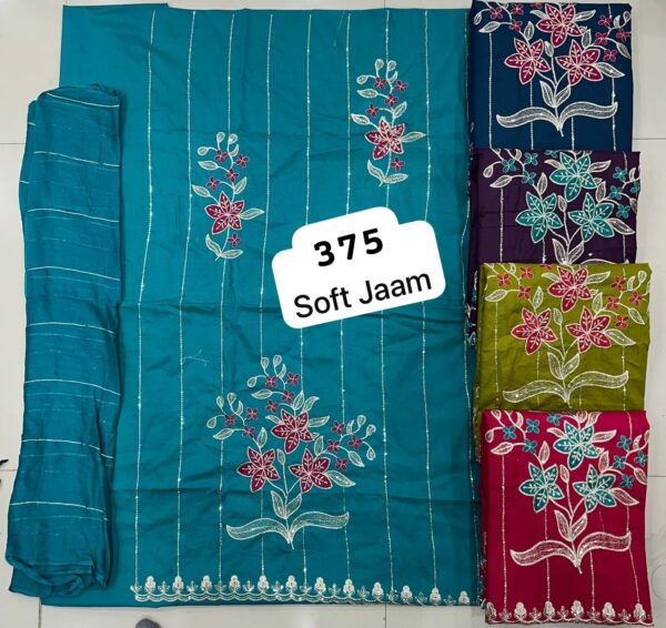 SCAK Soft Jaam Top Nazneen Dupatta Unstitched Suits