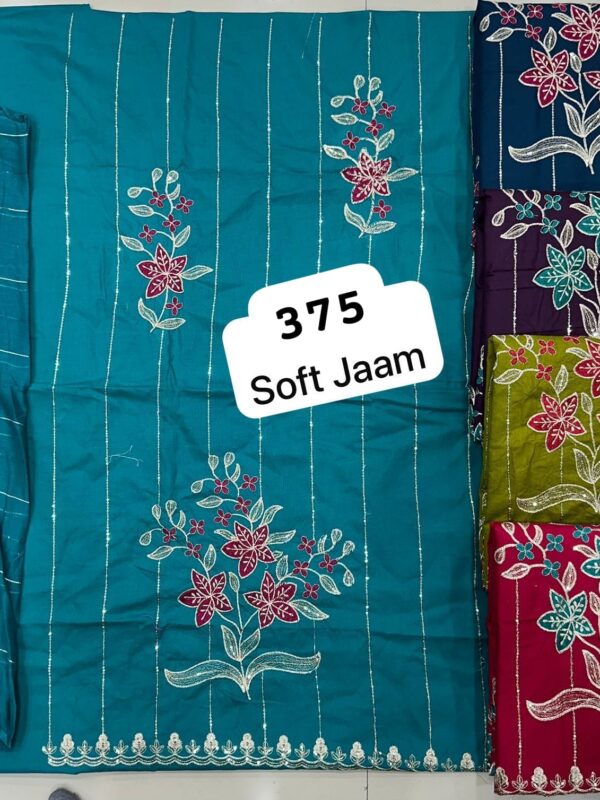 343826 SCAK Soft Jaam Top Nazneen Dupatta Unstitched Suits