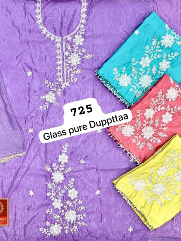 Bansuri Glass Top Pure Chiffon Dupatta Unstitched Suits