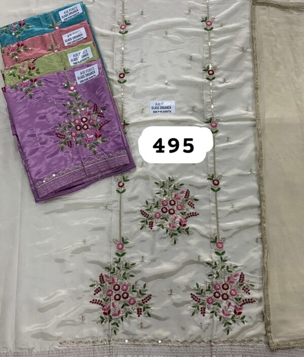 SCAK Glass Top Nazneen Dupatta Unstitched Suits