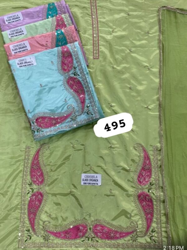 SCAK Glass Top Nazneen Dupatta Unstitched Suits