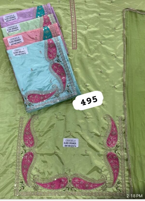 SCAK Glass Top Nazneen Dupatta Unstitched Suits