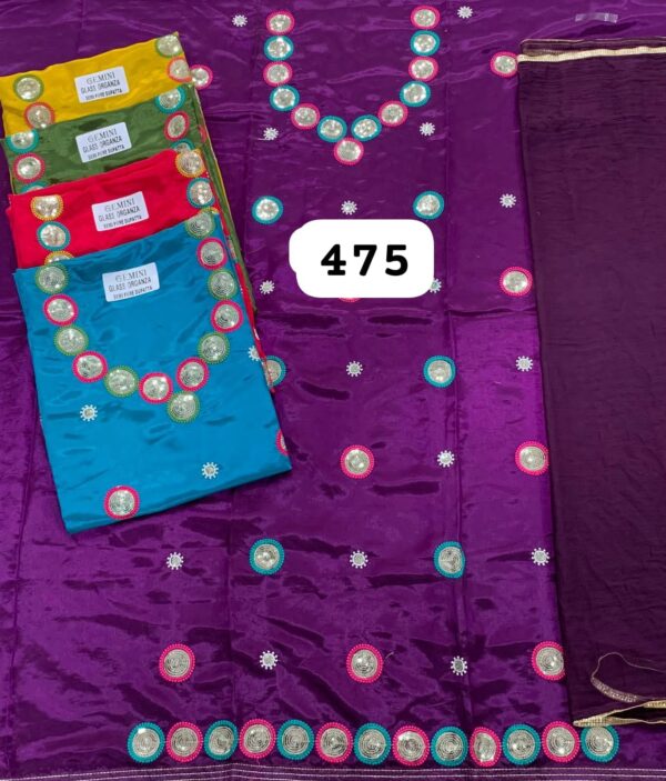 SCAK Glass Top Nazneen Dupatta Unstitched Suits