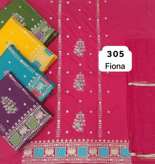 SCAK Fiona Top Nazneen Dupatta Unstitched Suits