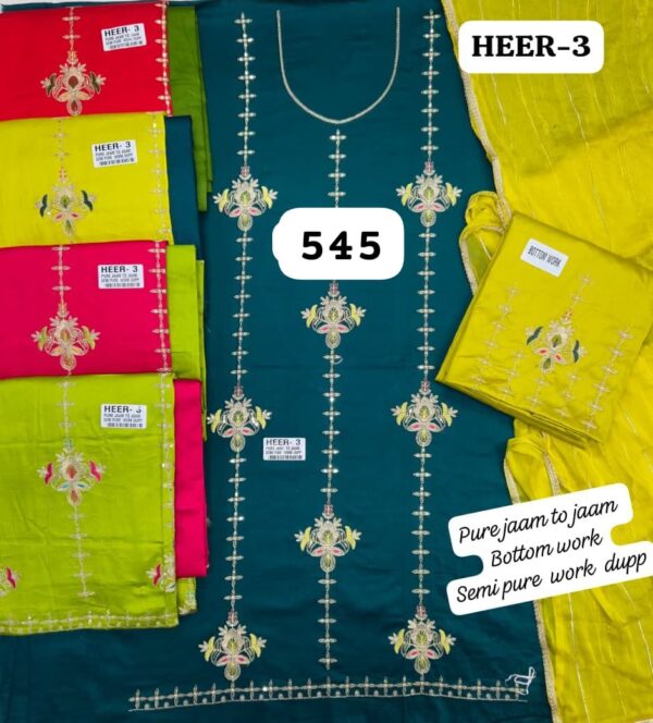 SCAK Jaam Top Nazneen Dupatta Unstitched Suits