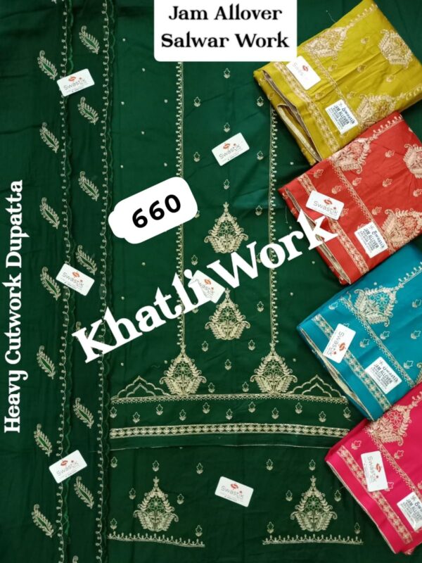 Swastik Jaam Top Nazneen Dupatta Unstitched Suits