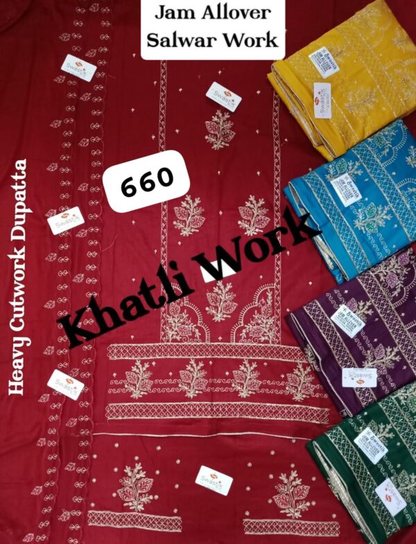 Swastik Jaam Top Nazneen Dupatta Unstitched Suits