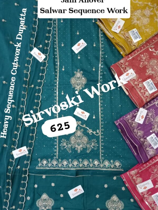 Swastik Jaam Top Nazneen Dupatta Unstitched Suits