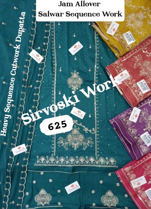 Swastik Jaam Top Nazneen Dupatta Unstitched Suits