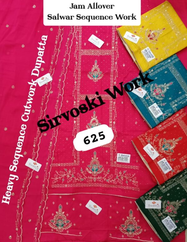 Swastik Jaam Top Nazneen Dupatta Unstitched Suits