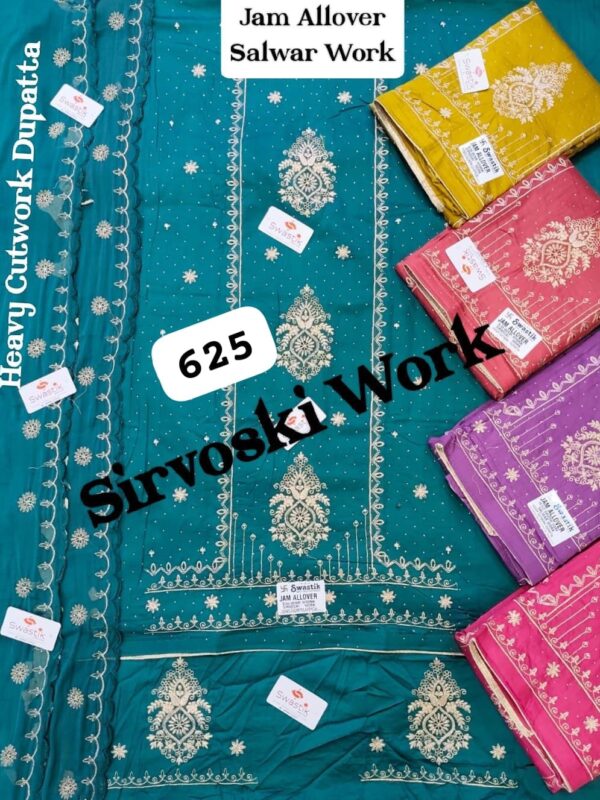 Swastik Jaam Top Nazneen Dupatta Unstitched Suits