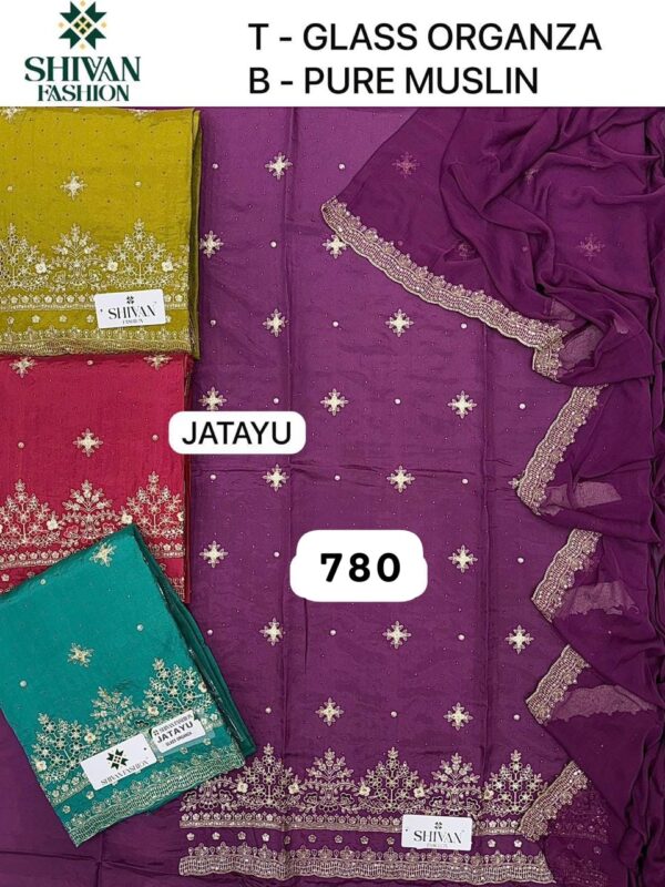 343888 Shivansh Organza Top Pure Chiffon Dupatta Unstitched Suits