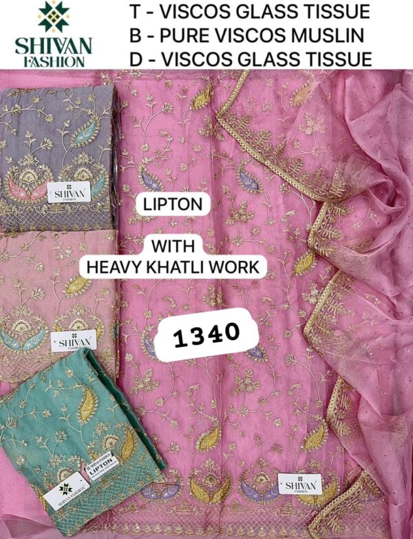 343890 Shivansh Glass Top Glass Dupatta Unstitched Suits