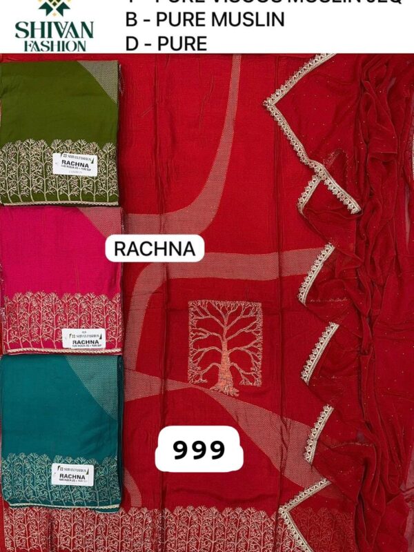 343899 Shivansh Muslin Top Pure Chiffon Dupatta Unstitched Suits