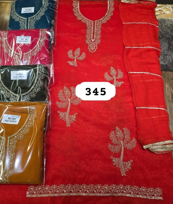 Navya Shimmer Top Nazneen Dupatta Unstitched Suits