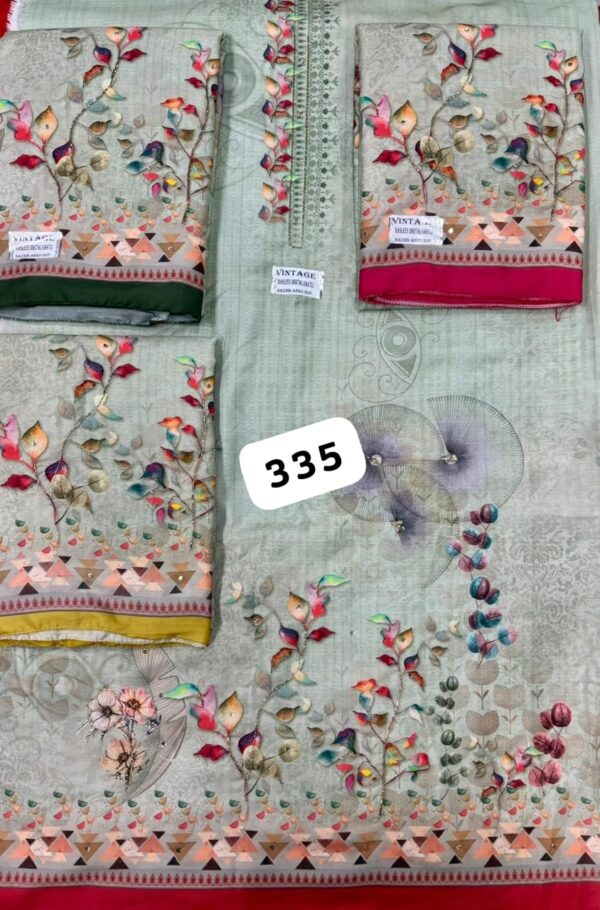 343906 SCAK Linen Top Nazneen Dupatta Unstitched Suits