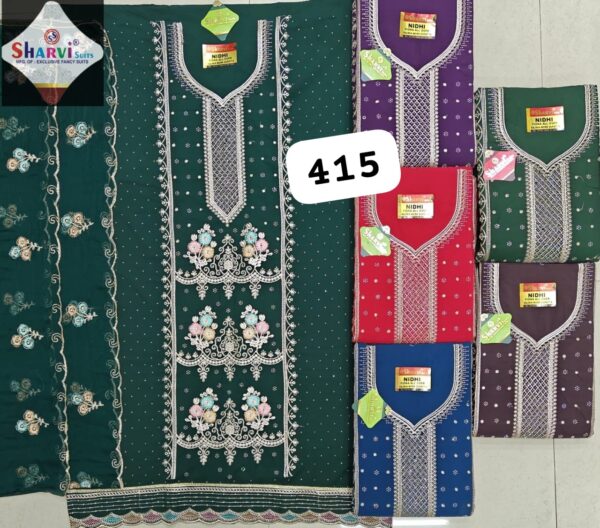 Sharvi Fiona Top Nazneen Dupatta Unstitched Suits