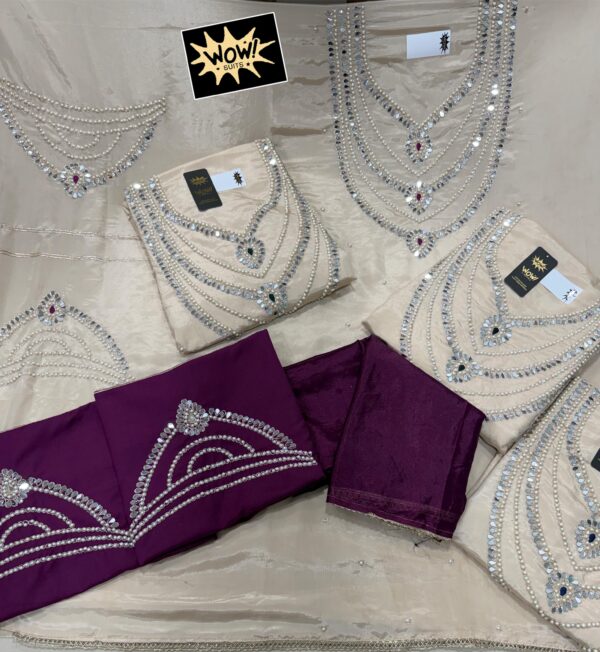 Wow Glass Top Banarsi Dupatta Unstitched Suits