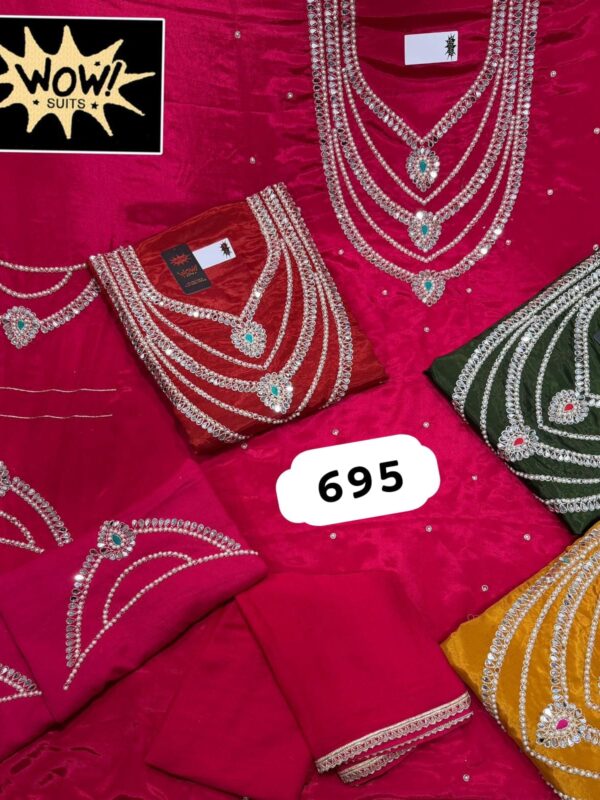 Wow Glass Top Nazneen Dupatta Unstitched Suits