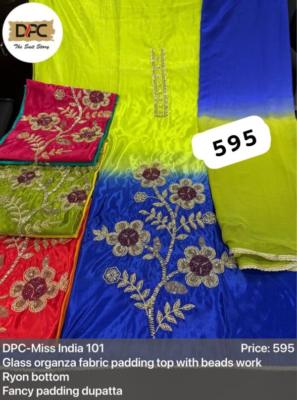 DPC Glass Top Nazneen Dupatta Unstitched Suits