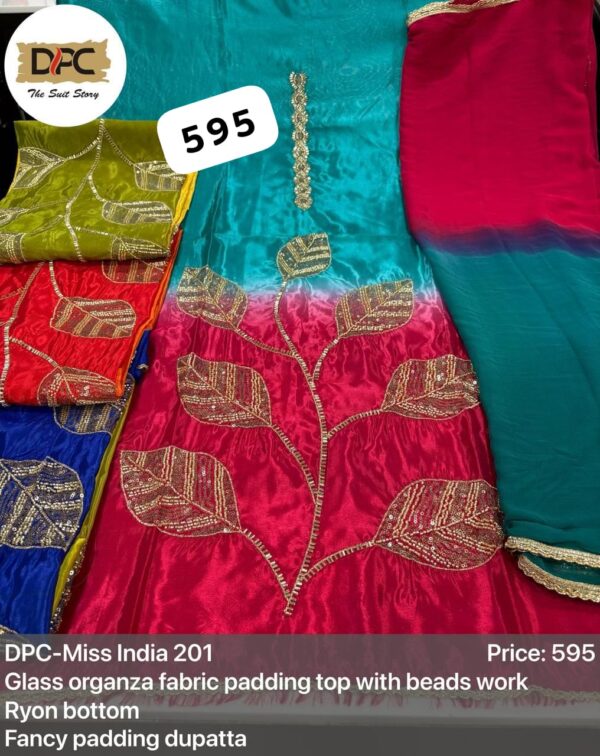 DPC Glass Top Nazneen Dupatta Unstitched Suits