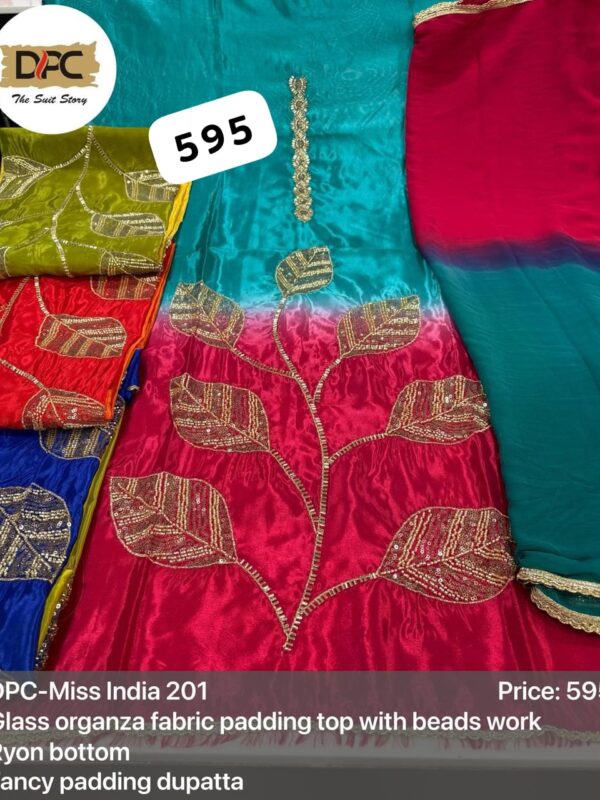 DPC Glass Top Nazneen Dupatta Unstitched Suits