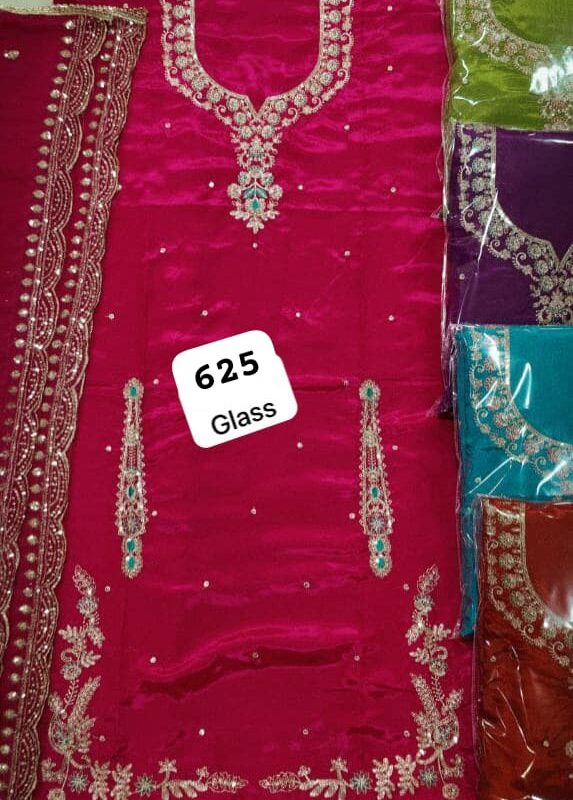 SCAK Glass Top Nazneen Dupatta Unstitched Suits