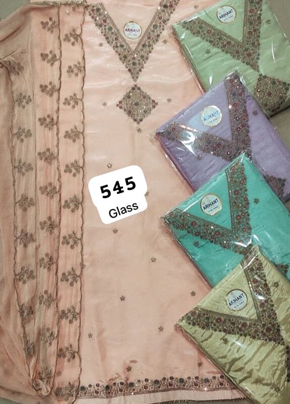 Arihant Glass Top Nazneen Dupatta Unstitched Suits