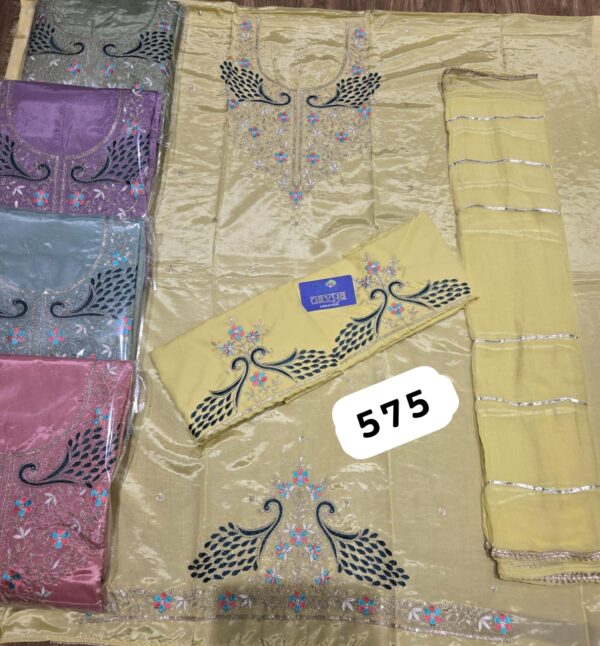 349881 Navya Glass Top Nazneen Dupatta Unstitched Suits